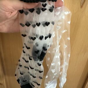 Sheer socks. Black or white or both